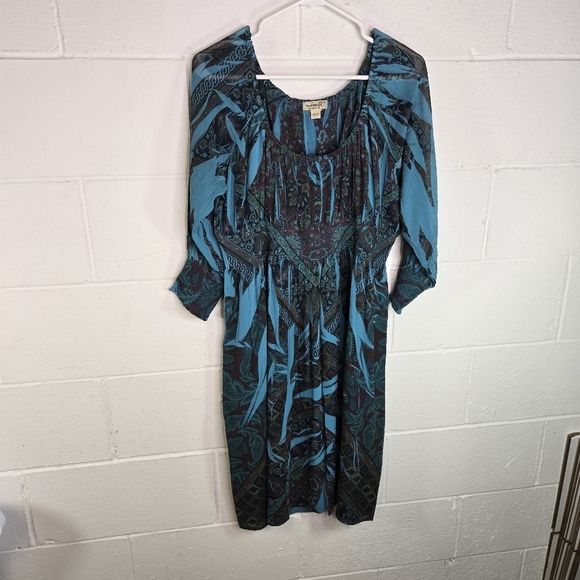 Vtg Y2k One World Floral Sublimation Dress - Picture 6 of 7